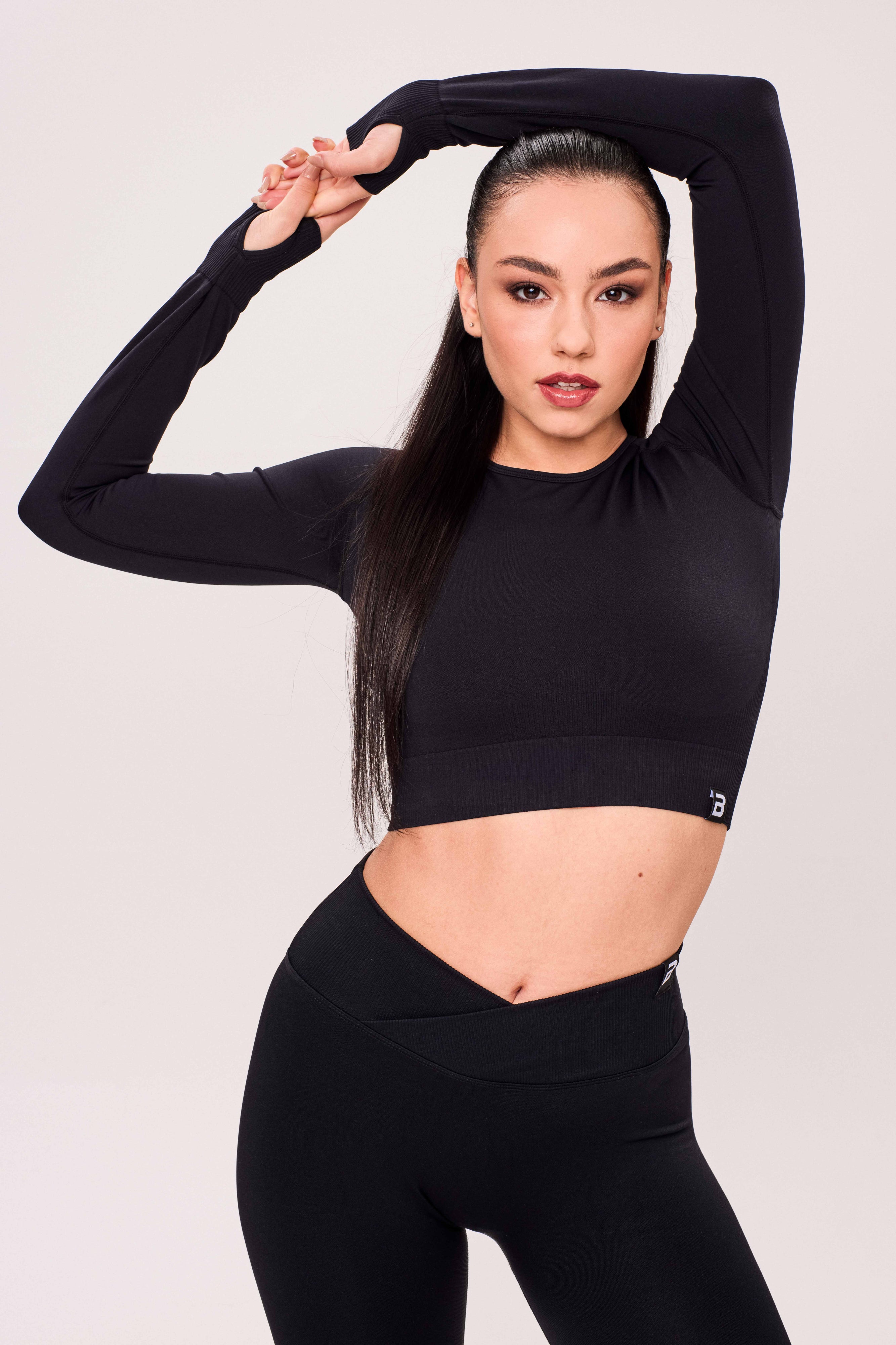 SEAMLESS LONG-SLEEVE CROP Női hosszú ujjú felső