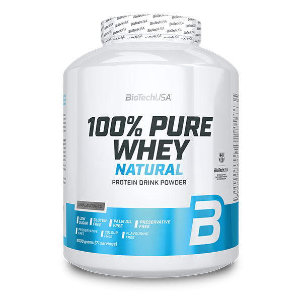 100% Pure Whey Natural tejsavófehérje-koncentrátum italpor - 2000 g