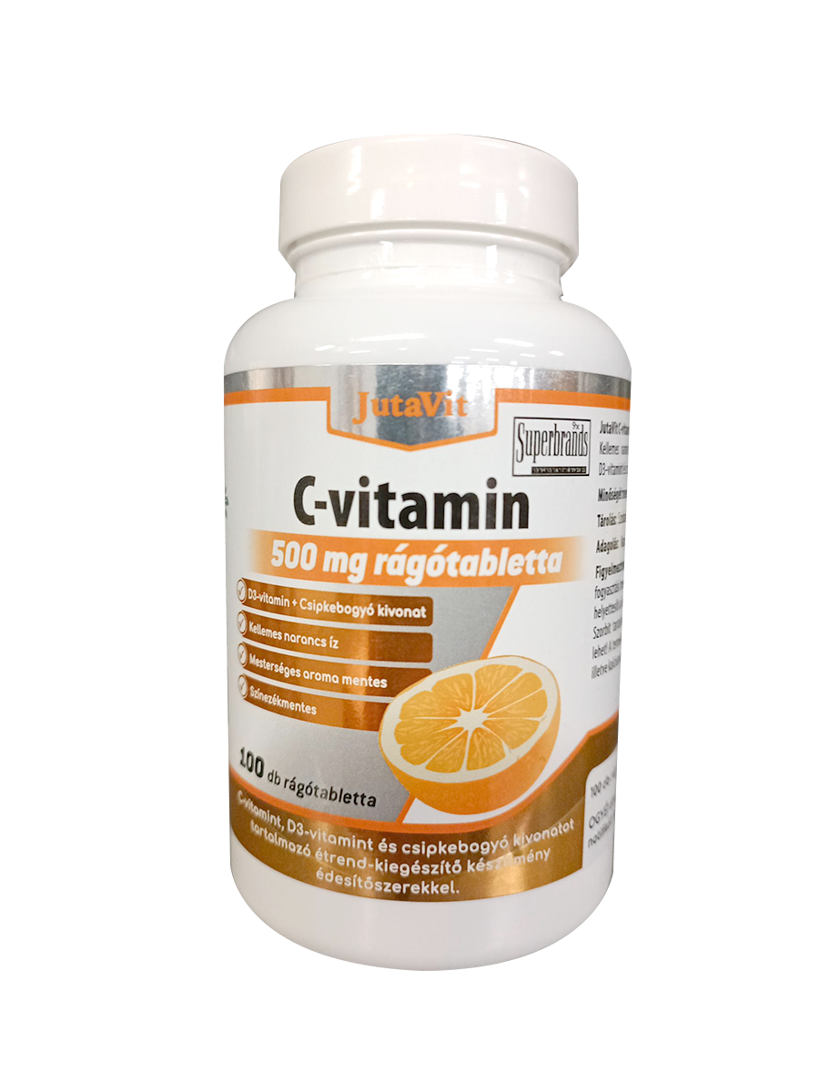 C-vitamin 500 mg - 100 rágótabletta narancs