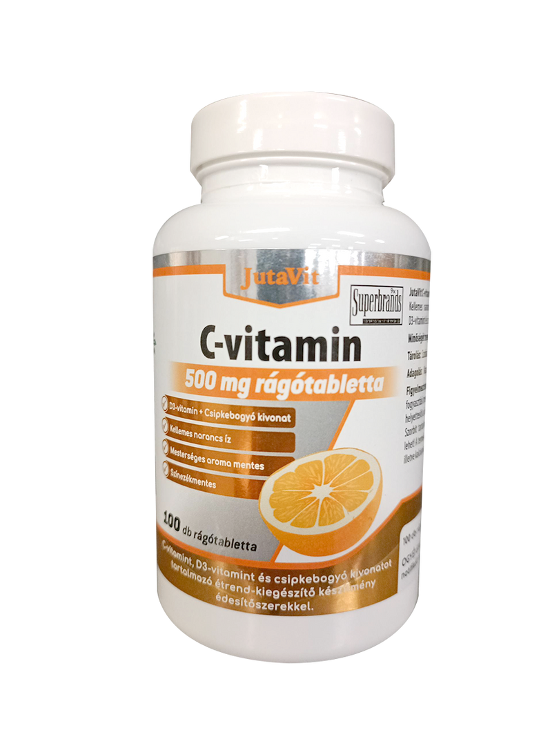 C-vitamin 500 mg - 100 rágótabletta narancs