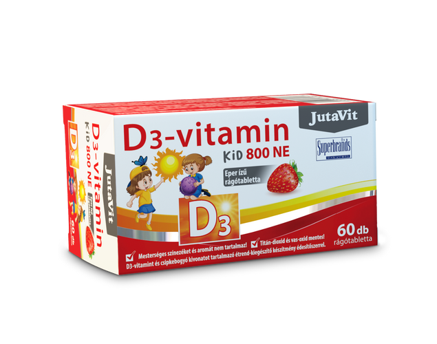 D3-vitamin Kid 800NE - 60 rágótabletta
