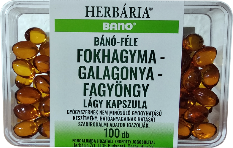 Fokhagyma, galagonya, fagyöngy - 100 gélkapszula