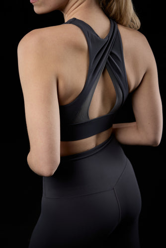 CLARA Női sportmelltartó - antracit