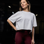 Heavyweight oversized női cropped póló
