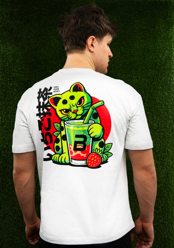 Limitált uniszex oversized póló (Eper-matcha)