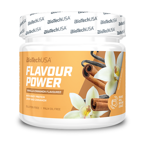 A BioTechUSA Flavour Power 5-féle ízben elérhető ízesítő por pálmaolaj- és gluténmentesen.