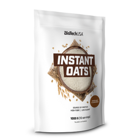 A BioTechUSA Instant Oats egy ízesített és ízesítetlen formában is elérhető zabkása, amely kiváló rost- és fehérjeforrás, dúsíthatunk vele ételeket vagy italokat.