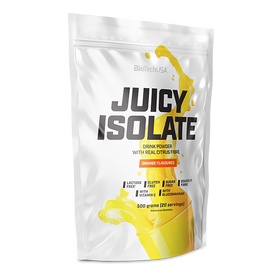 A BioTechUSA Juicy Isolate egy ízesített, üdítő jellegű fehérjeitalpor élelmi rosttal és C-vitaminnal, cukor-, zsír-, laktóz- és gluténmentesen.