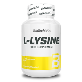 BioTechUSA L-Lysine esszenciális aminosav-tartalmú kapszula.