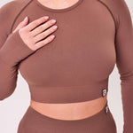 SEAMLESS LONG-SLEEVE CROP Női hosszú ujjú felső
