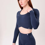 BACKLESS PADDED LONG-SLEEVE Női felső