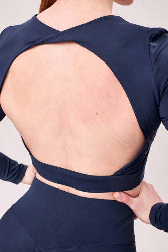 BACKLESS PADDED LONG-SLEEVE Női felső