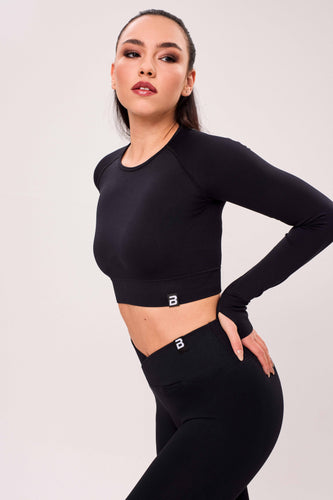 SEAMLESS LONG-SLEEVE CROP Női hosszú ujjú felső
