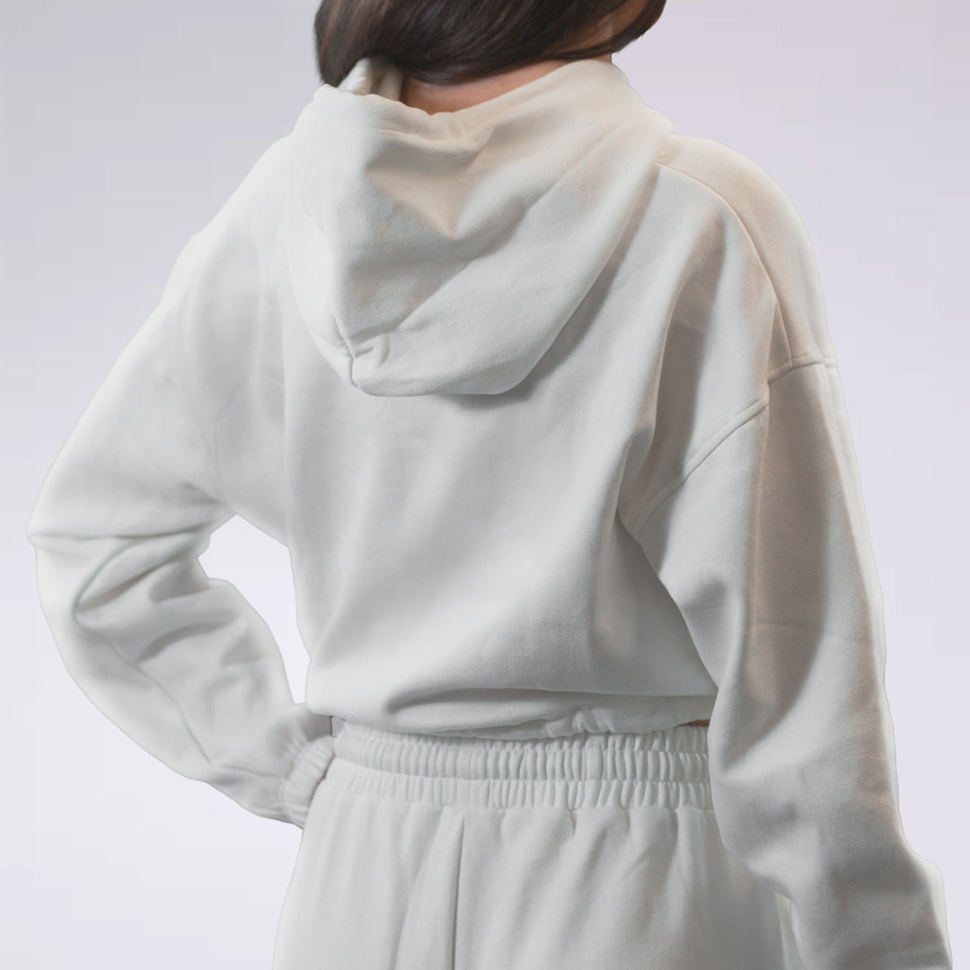 LAILA női crop pulóver - bézs