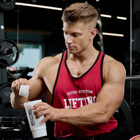 LIFTING CLUB férfi ujjatlan póló - piros