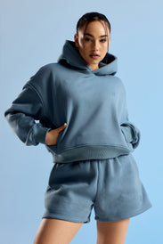 RISE FLOW női cropped kapucnis pulóver