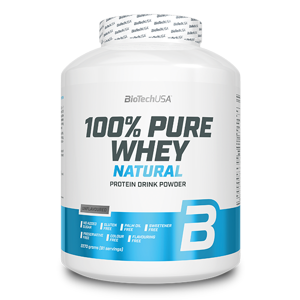 100% Pure Whey Natural tejsavófehérje-koncentrátum italpor - 2270 g