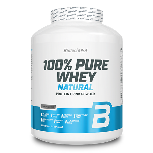 100% Pure Whey Natural tejsavófehérje-koncentrátum italpor - 2270 g
