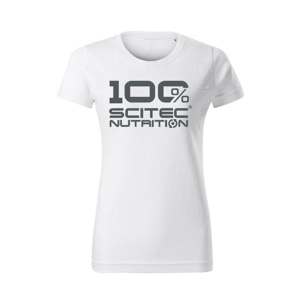100% Scitec Nutrition póló női fehér