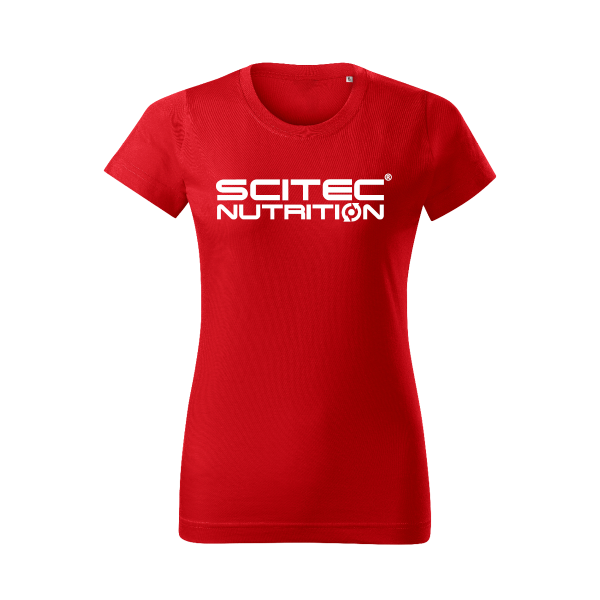 Basic Scitec Nutrition póló, női - piros