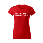 Basic Scitec Nutrition póló, női - piros