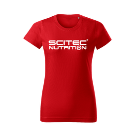 Basic Scitec Nutrition póló, női - piros