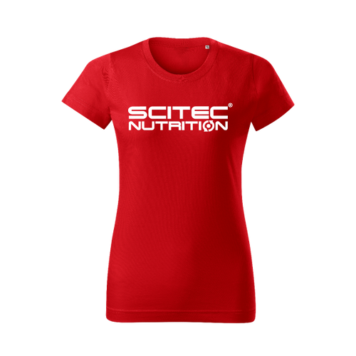 Basic Scitec Nutrition póló, női - piros