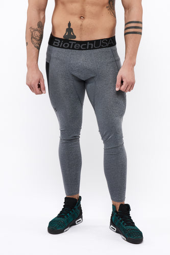 SIDEBACK Férfi leggings - Szürke