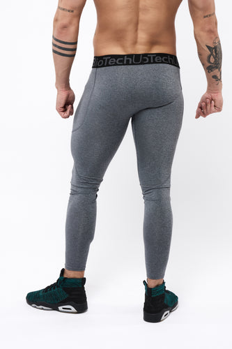 SIDEBACK Férfi leggings - Szürke