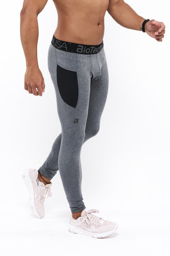 SIDEBACK Férfi leggings - Szürke